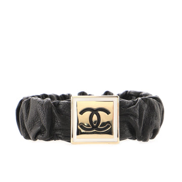 Chanel CC Scrunchie Metal and Leather