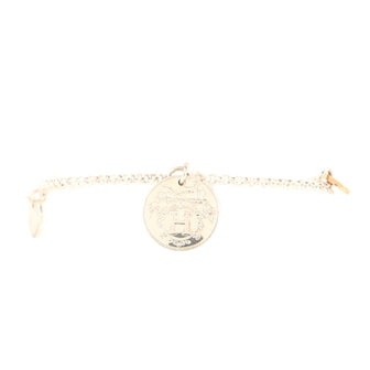 Hermes Ex-Libris Bracelet 18K Rose Gold and Sterling Silver