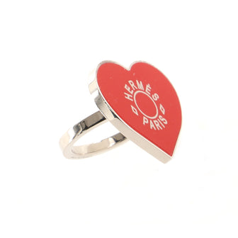 Hermes Coeur Laque Scarf Ring Metal and Enamel