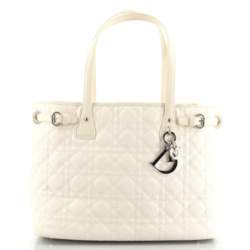 Christian Dior Panarea Tote Cannage Quilt Canvas Small