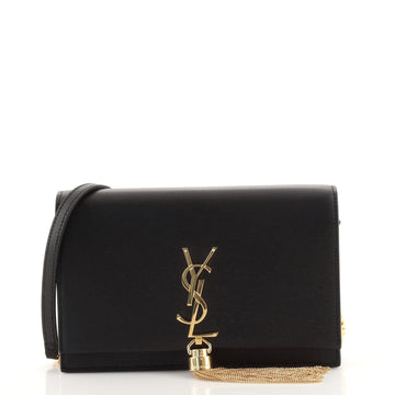 Saint Laurent Classic Monogram Tassel Chain Wallet Leather