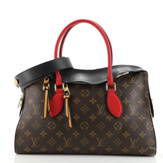 Louis Vuitton Tuileries Handbag Monogram Canvas with Leather