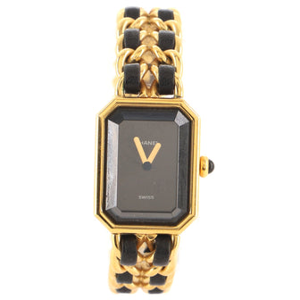 Chanel Premiere Rock Quartz Watch Plated Metal and Leather 20