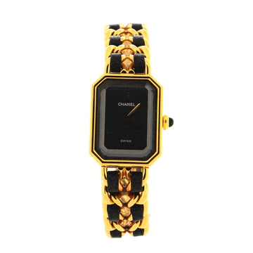 Chanel Premiere Rock Quartz Watch Plated Metal and Leather 20