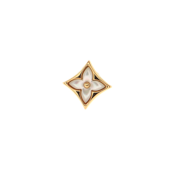 LOUIS VUITTON 18K Pink Gold Mother of Pearl Color Blossom Star & Sun Stud  Earrings 606942