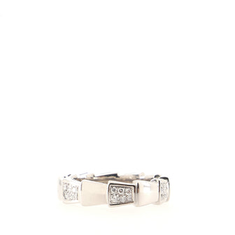 Bvlgari Serpenti Viper Ring 18K White Gold and Diamonds Large