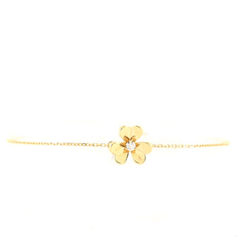 Van Cleef & Arpels Frivole Bracelet 18K Yellow Gold and Diamond Mini