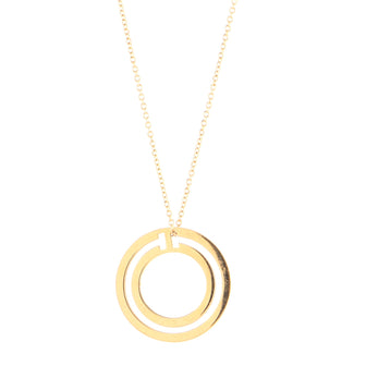 Tiffany & Co. T Circle Pendant Necklace 18K Rose Gold