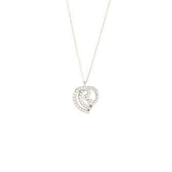 Tiffany & Co. Enchant Heart Pendant Necklace Platinum with Diamonds