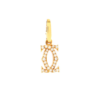 Cartier Double C Charm Pendant Pendant & Charms 18K Yellow Gold and Diamonds