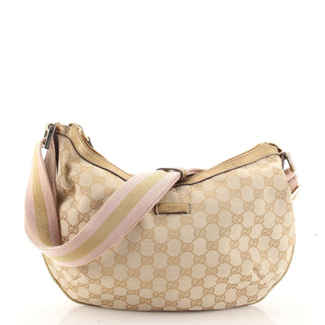 Gucci Saddle Zip Messenger Bag GG Canvas Medium