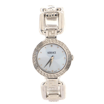 Versace Medusa Corniche Quartz Watch Stainless Steel and Mother of Pearl 23