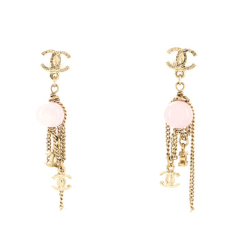 Chanel Multi CC Chandelier Earrings Metal and Crystals
