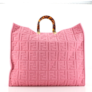 Fendi Sunshine Shopper Tote Terry Cloth XL