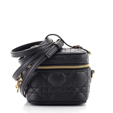 Christian Dior Lady Dior Vanity Case Cannage Quilted Lambskin Micro