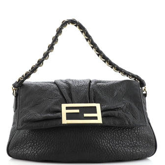 Fendi Mia Flap Bag Leather
