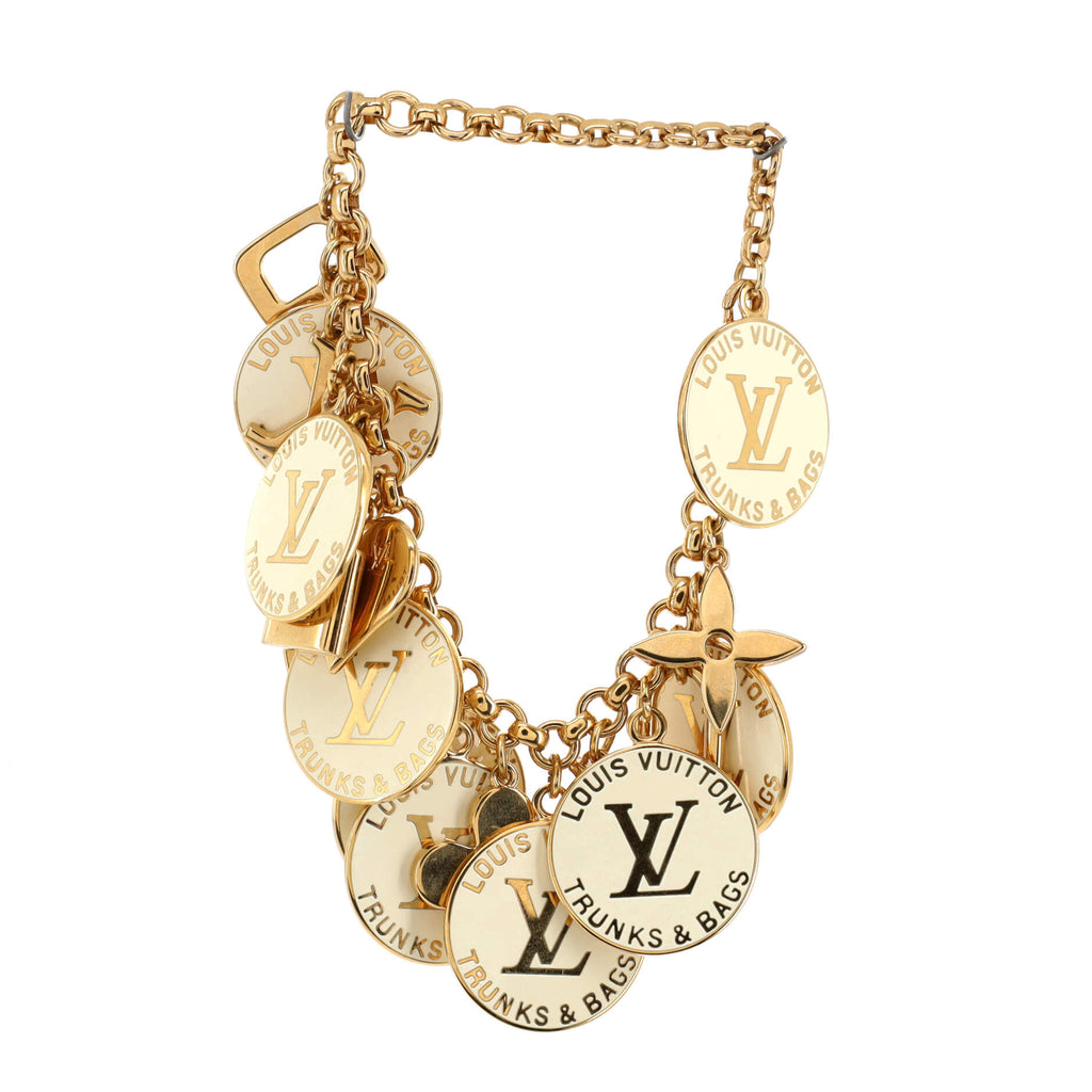 Louis Vuitton Enamel Trunks & Bags Breloques Charm Bracelet