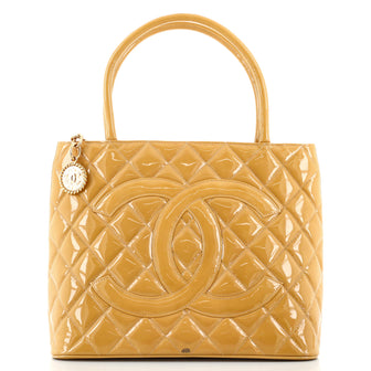 Chanel Medallion Tote Quilted Patent