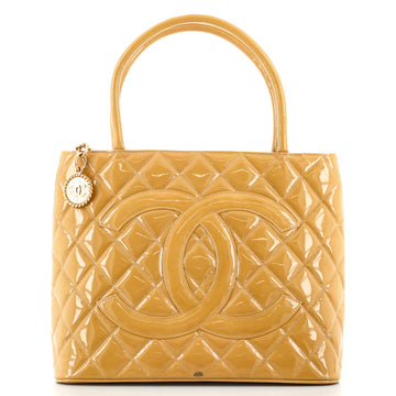 Chanel Medallion Tote Quilted Patent
