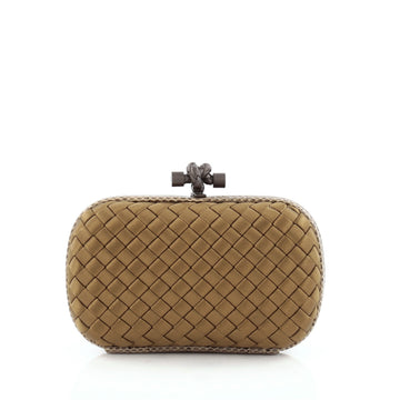 Bottega Veneta Box Knot Clutch Intrecciato Satin Small