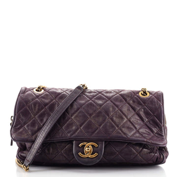 Chanel Shiva Flap Bag Quilted Iridescent Calfskin Large