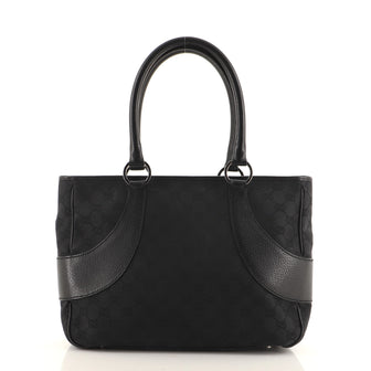Gucci Vintage Zip Tote GG Canvas with Leather Medium
