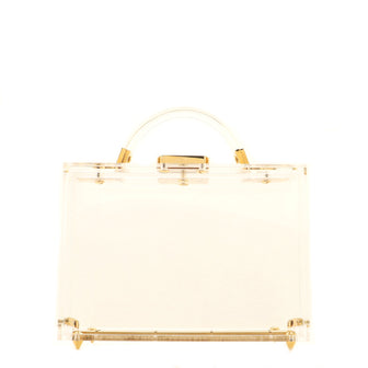 Mark Cross Grace Box Bag Pexiglass and Leather Small