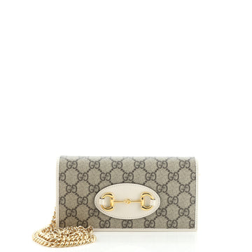 Gucci Horsebit 1955 Chain Wallet GG Coated Canvas