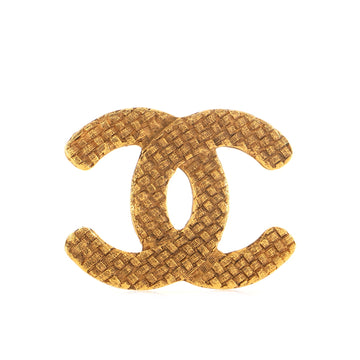 Chanel Woven CC Brooch Metal