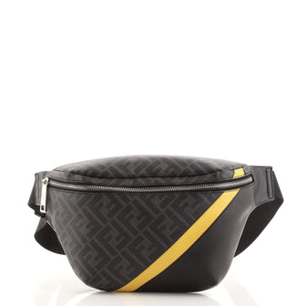 Fendi Zip Belt Bag Zucca Coated Canvas and Leather