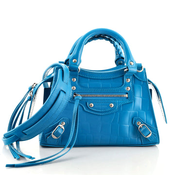 Balenciaga Neo Classic City Bag Crocodile Embossed Leather Mini