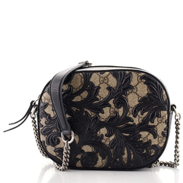 Gucci Chain Crossbody Bag Arabesque GG Coated Canvas Mini