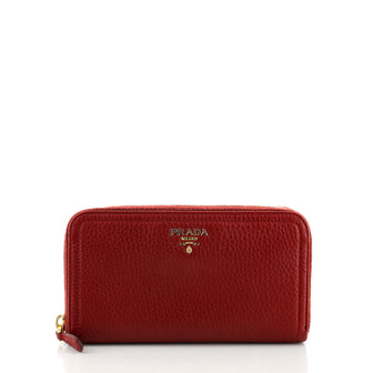 Prada Zip Around Wallet Vitello Daino Long