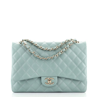 Chanel Classic Double Flap Bag Quilted Caviar Maxi