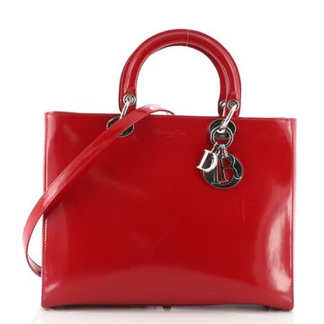 Christian Dior Vintage Lady Dior Bag Patent Large
