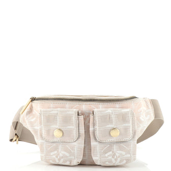 Chanel Travel Line Double Pocket Waist Bag Nylon Small