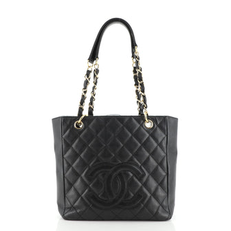 Chanel Petite Shopping Tote Quilted Caviar