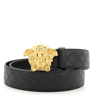 Versace Medusa Buckle Belt Leather Wide