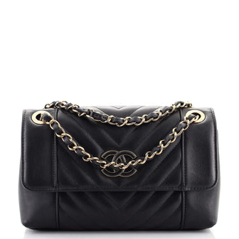 Chanel Daily Chevron Flap Bag Chevron Calfskin Small