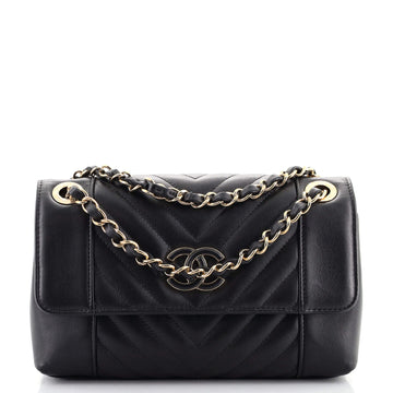 Chanel Daily Chevron Flap Bag Chevron Calfskin Small