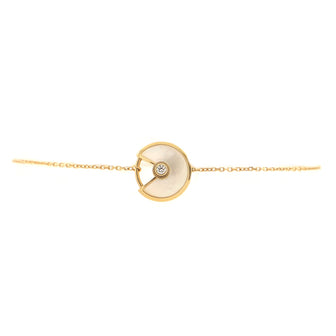 Cartier Amulette de Cartier Bracelet 18K Yellow Gold with Diamond and Mother of Pearl XS