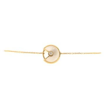 Cartier Amulette de Cartier Bracelet 18K Yellow Gold with Diamond and Mother of Pearl XS