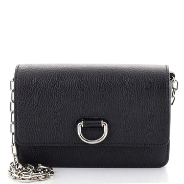 Burberry D-Ring Chain Wallet Leather