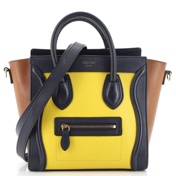 Celine Tricolor Luggage Bag Leather Nano