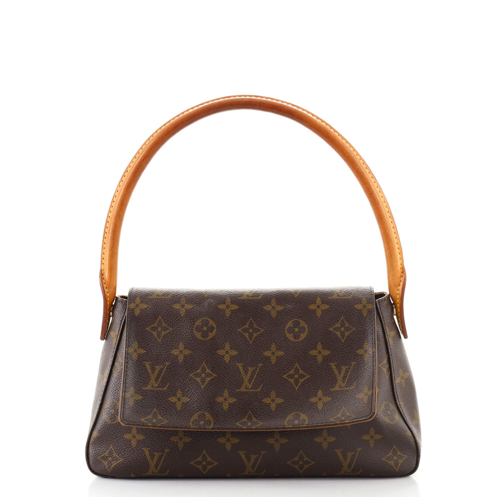 Louis Vuitton Looping Handbag Monogram Canvas Mini Brown 1256912