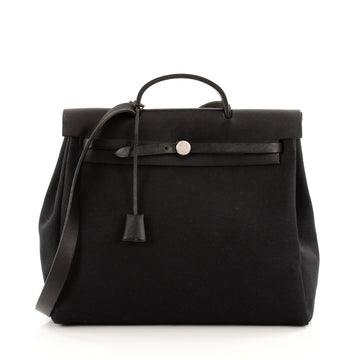 Hermes Herbag Toile and Leather MM