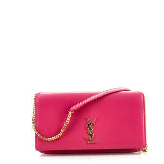 Saint Laurent Classic Monogram Phone Holder Shoulder Bag Leather