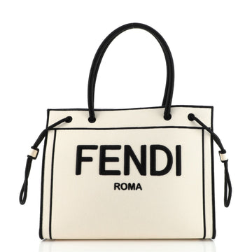 Fendi Roma Shopper Tote Canvas Small