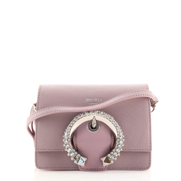 Jimmy Choo Madeline Shoulder Bag Leather with Crystals Small