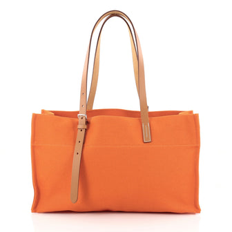 Hermes Etriviere Elan Shopping Tote Toile and Leather